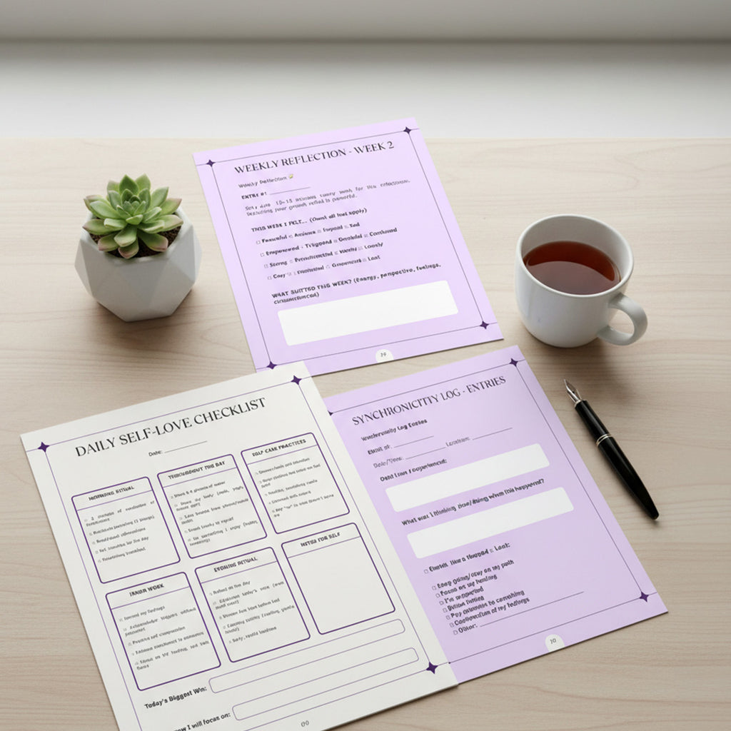 Twin Flame Journey Tracker & Progress Workbook - 39-Page PDF System